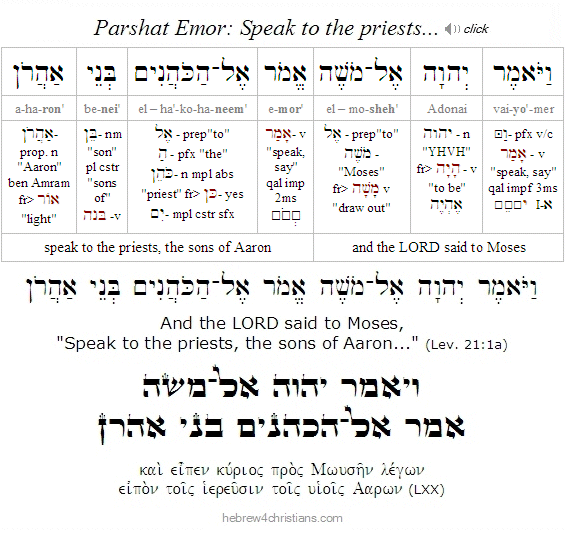 Lev. 21:1a Hebrew lesson