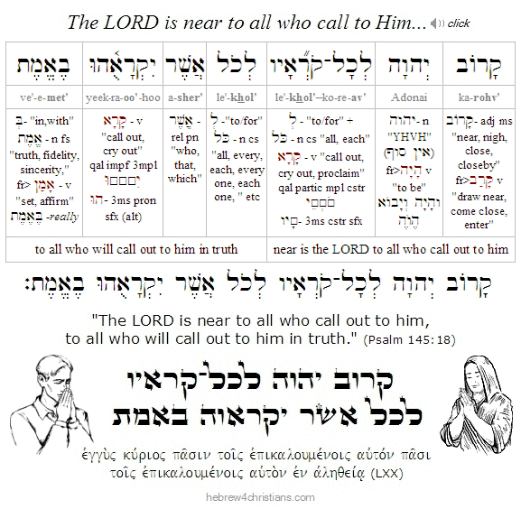 Psalm 145:18 Hebrew lesson