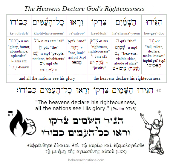 Psalm 97:6 Hebrew Lesson