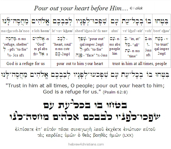 Psalm 62:8 Hebrew Analysis